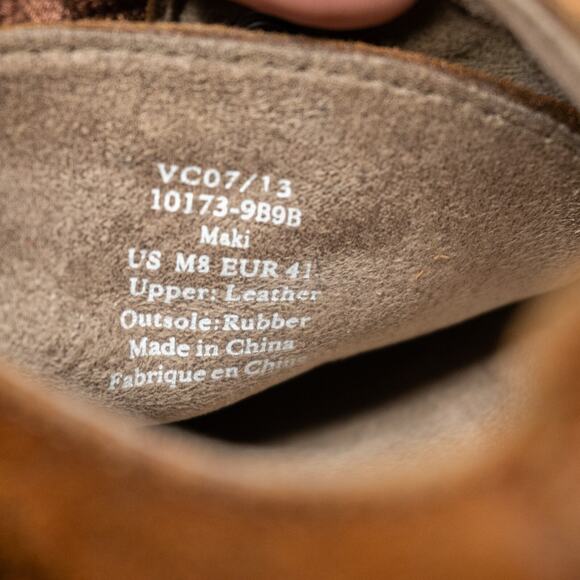 Olukai Maki Shoes Mens Size 8 Brown Suede Moccasin Lace Up Chukka Loafers - Picture 6 of 7